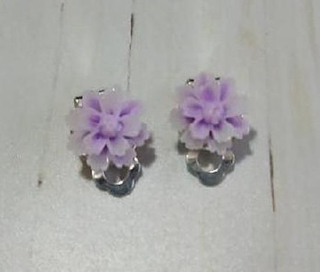 Kytičkové náušnice klipsny (BB919)