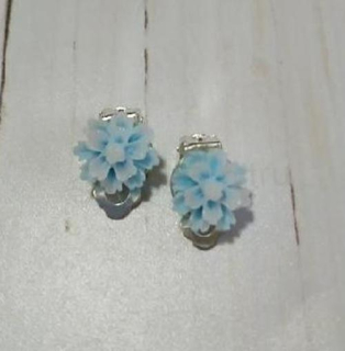 Kytičkové náušnice klipsny (BB920)