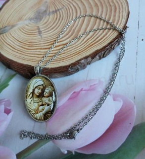 Řetízkový náhrdelník panna Marie (BD1013)