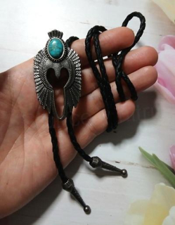 Bolo kravata s orlicí a tyrkysovým kamenem (BD1020)