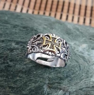 Pánský prsten křííž více velikostí (BP566)