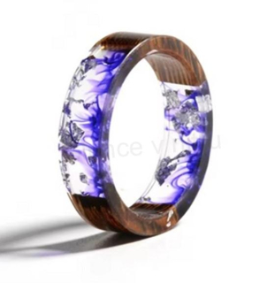 Dřevěný prsten s pryskyřicí více velikostí (PP217)