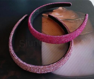 Dámská čelenka s kamínky dvě barvy (H738)