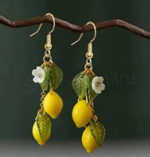 Visací citronové náušnice (BB935)