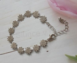 Řetízkový květinový náramek (BC642)