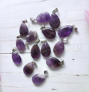 Přívěsek Ametyst kapka, slza (X2175)