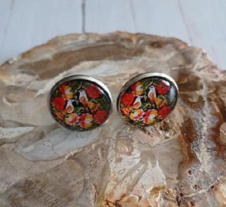 Náušnice klipsny ptáčkové z nerez oceli (BB948)