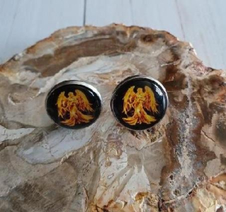 Náušnice klipsny anděl, nerez ocel (BB958)