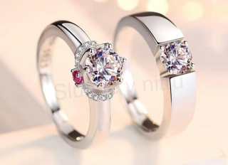 Nastavitelné snubní prsteny se zirkonem (BP603)