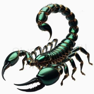 Samolepicí vinylová nažehlovací nášivka – štír 8,5 × 7 cm (C859)