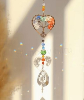 Minerální sluneční křišťálový lapač světla – srdce (X2211)