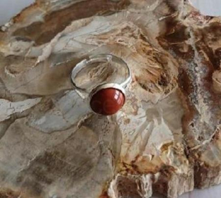 Nastavitelný prsten jaspis, kámen 10 mm – velikost 55 (X2218)