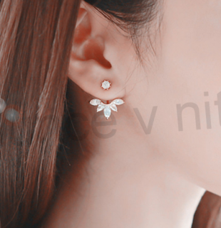 Puzetové kryšťálové oboustranné náušničky (BB23)