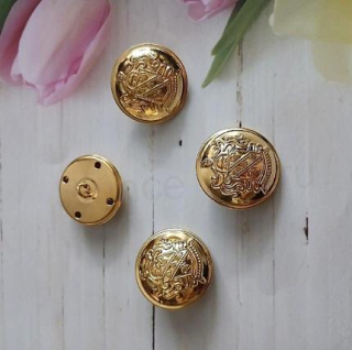 Kovový knoflík zlatý s erbem 15 mm (ME61)