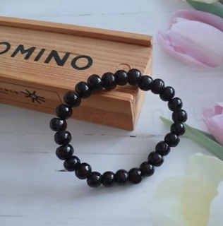 Korálkový dřevěný náramek, korálky 9 mm (BC663)