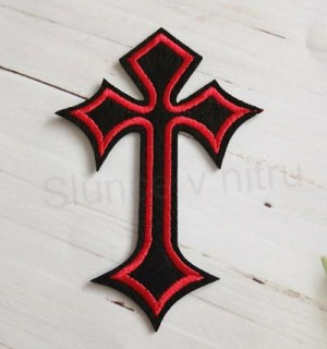 Nášivka Gotický kříž 10,5 × 7 cm (C873)