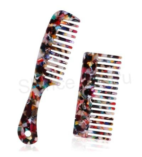 Hřeben na kadeře – široké zuby, barevný (H766)