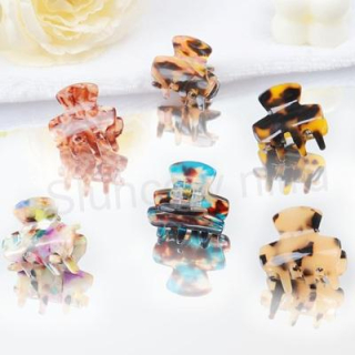 Střední skřipce do vlasů – malý hranatý, acetát, protiskluzový (H767)