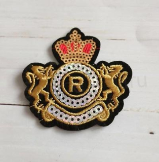 Nášivka královský emblém 6,6 × 6,5 cm (C883)