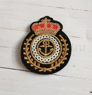 Nášivka námořní kotva 7,1 × 5,5 cm (C886)