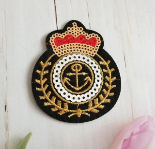 Nášivka námořní kotva 6,9 × 5,9 cm (C888)