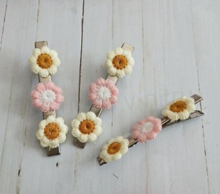 Sponka do vlasů barevná kytička (H769)