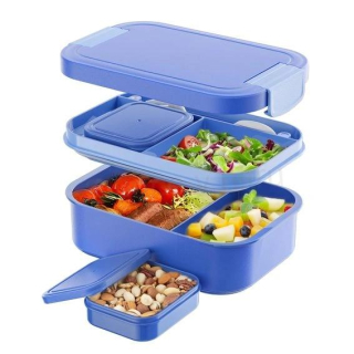 LEIKEEGO Lunch Box pro dospělé 1900 ml bez BPA – modrá (L66)
