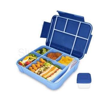 IJIAMY Dětský lunch box s přihrádkami 1300 ml bez BPA – královská modrá (L67)