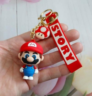 Postavička Super Mario 3D – klíčenka s gumovým poutkem (D762)