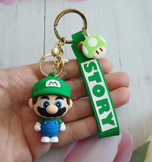 Postavička Super Mario 3D – klíčenka s gumovým poutkem (D763)