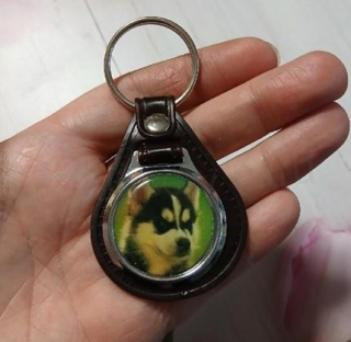 Klíčenka – přívěsek na klíče Pejsek – kůže (D765)