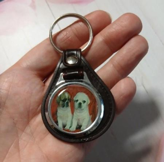 Klíčenka – přívěsek na klíče Pejskové – kůže (D767)