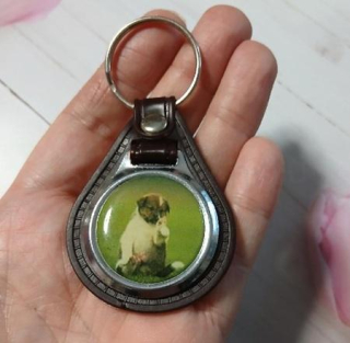 Klíčenka – přívěsek na klíče Pejsek – kůže (D769)