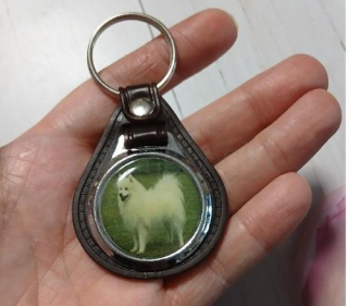 Klíčenka – přívěsek na klíče Pejsek – kůže (D771)