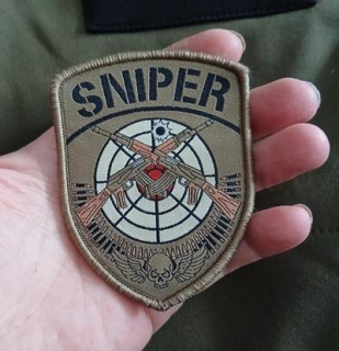 Nášivka – Sniper Skull Wings –  se suchým zipem (C892)