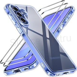 ivoler čiré pouzdro + 1× sklo – Samsung Galaxy A57 5G (modré) (L68)