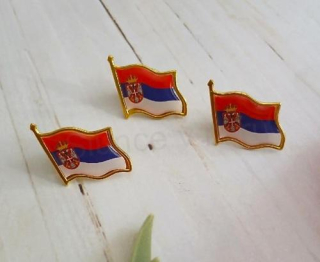 Odznak brož vlajka Srbsko (ME67)