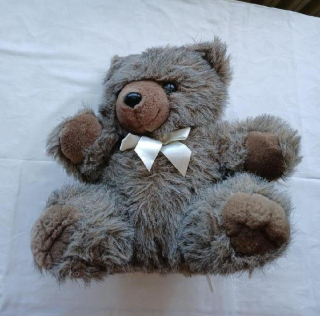 Plyšový medvídek dlouhý chlup 38 cm (D1163)