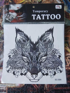 Dočasné tetování Vlk Wolf 23 × 24 cm (E1069)