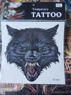 Dočasné tetování Vlk Wolf 23 × 24 cm (E1070)
