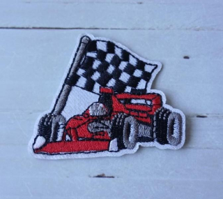 Nášivka závodní auto 6 × 5 cm (C908)