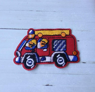 Nášivka hasičské auto 7 × 4,5 cm (C914)