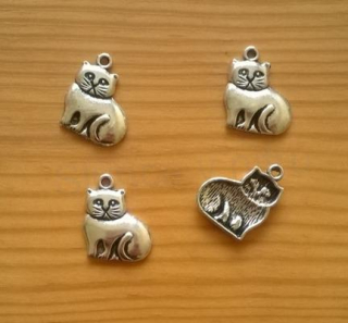 Přívěsek kočička, kočka 19 x 16 mm (AA115)