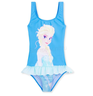 Dívčí licenční plavky Disney Elsa – velikost 92/98 (2–3 roky) (W263)