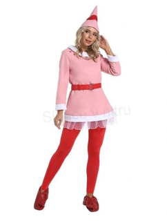 Dámský elfí kostým Emwwat – růžový, velikost L/XL (K712)