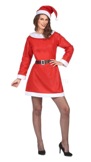 Vánoční kostým Santa – dlouhé šaty + čepice – velikost L (K736)