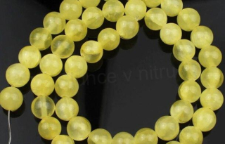  Přírodní nefrit  citronový 8,5mm (X16)