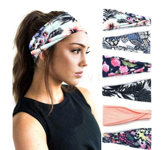 Dámský boho šátek / čelenka DRESHOW – elastická, s uzlem, různé barvy (K757)
