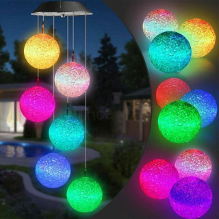 Solární závěsná LED koule – měnící barvy (L89)