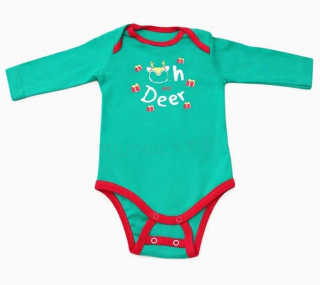 Dětské body zelené– velikost 0–3M (W281)